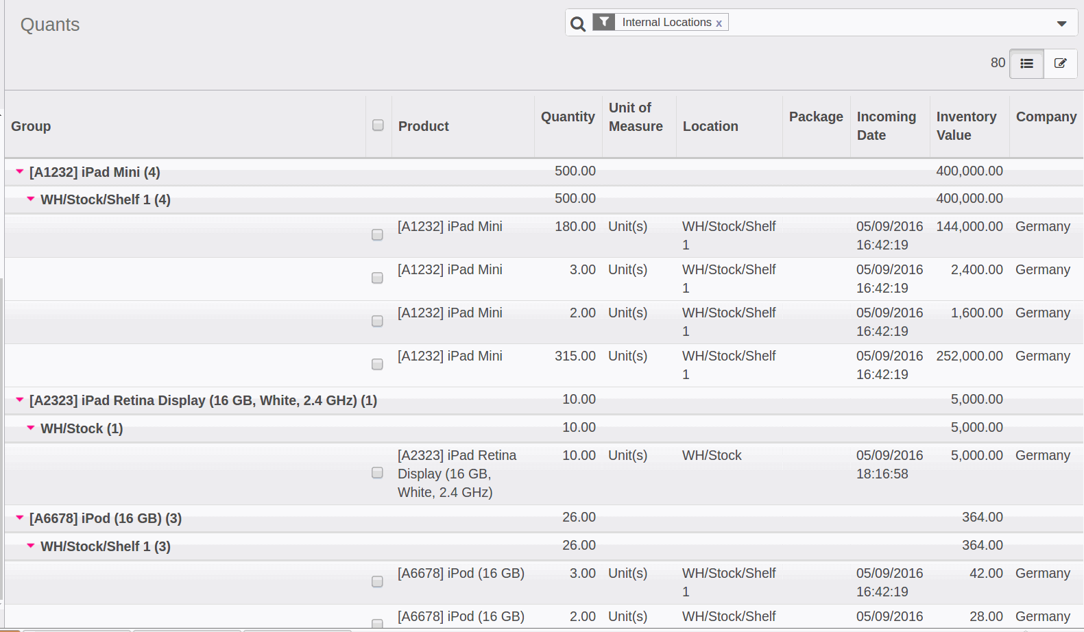 management of serial number